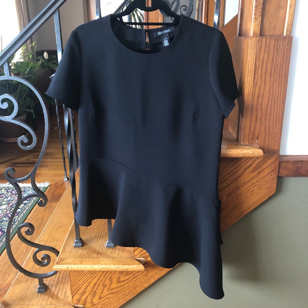 White House Black Market Asymmetrical Peplum Top
